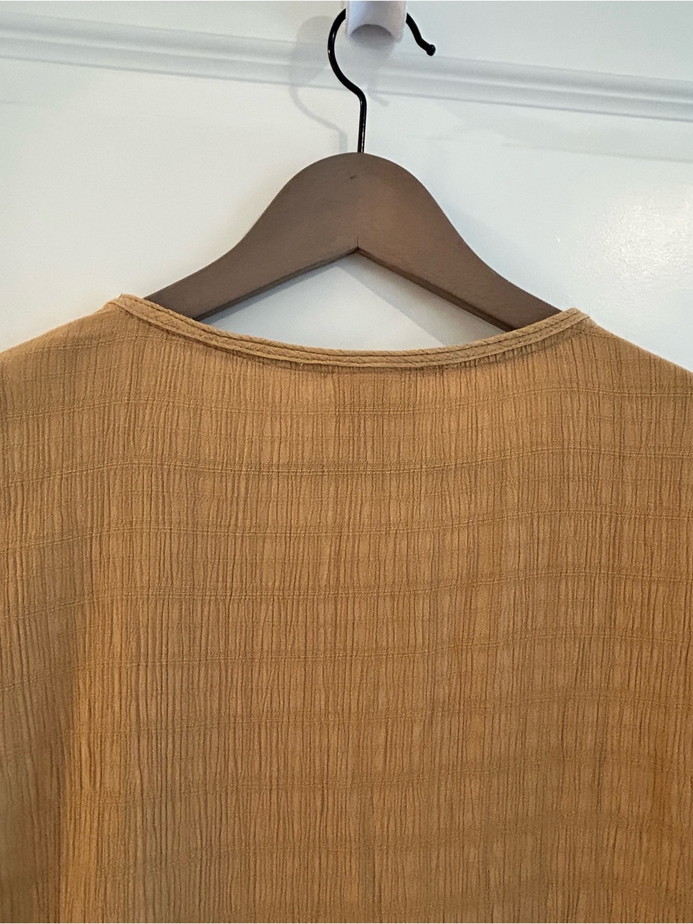 Knox Rose Embroidered Blouse Tan Size M - Picture 10 of 12